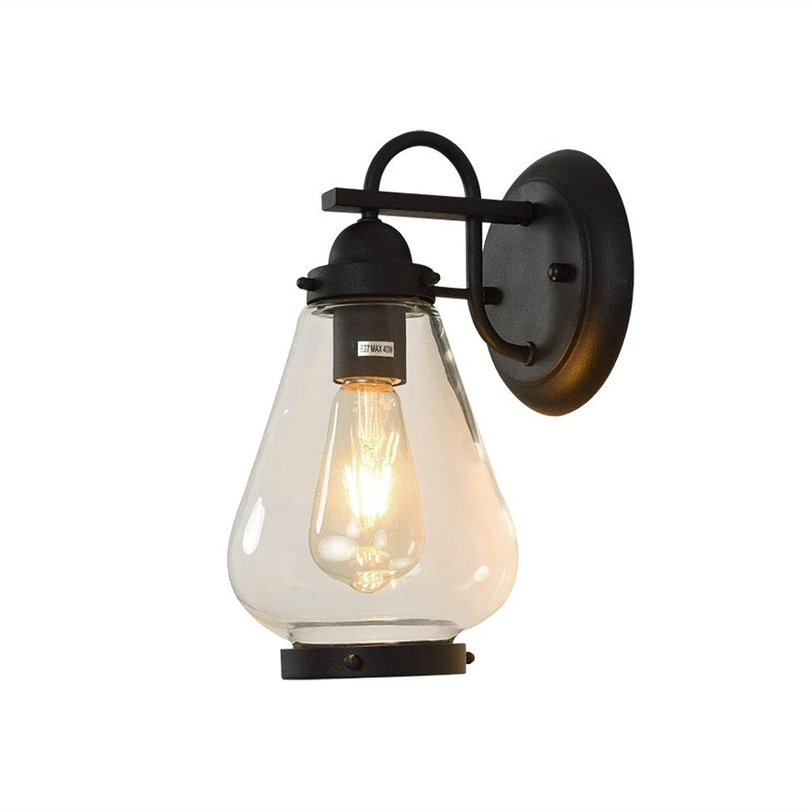 Lanterne en verre extérieure E27 pour illuminer chaleureusement la cour et le jardin