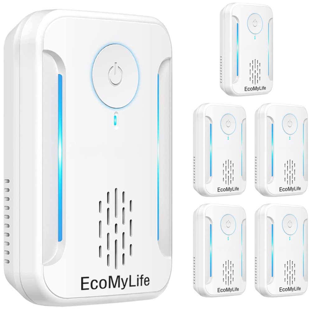 Ultrasonic Pest Repeller, Electronic Pest Repellent, Indoor Plug in Pest Control, Spider Deterrent, Get rid of Mice, Anti Ant Fly Mosquito Mouse Rats Roach Rodents Insects Bed Bugs (6 Pack)