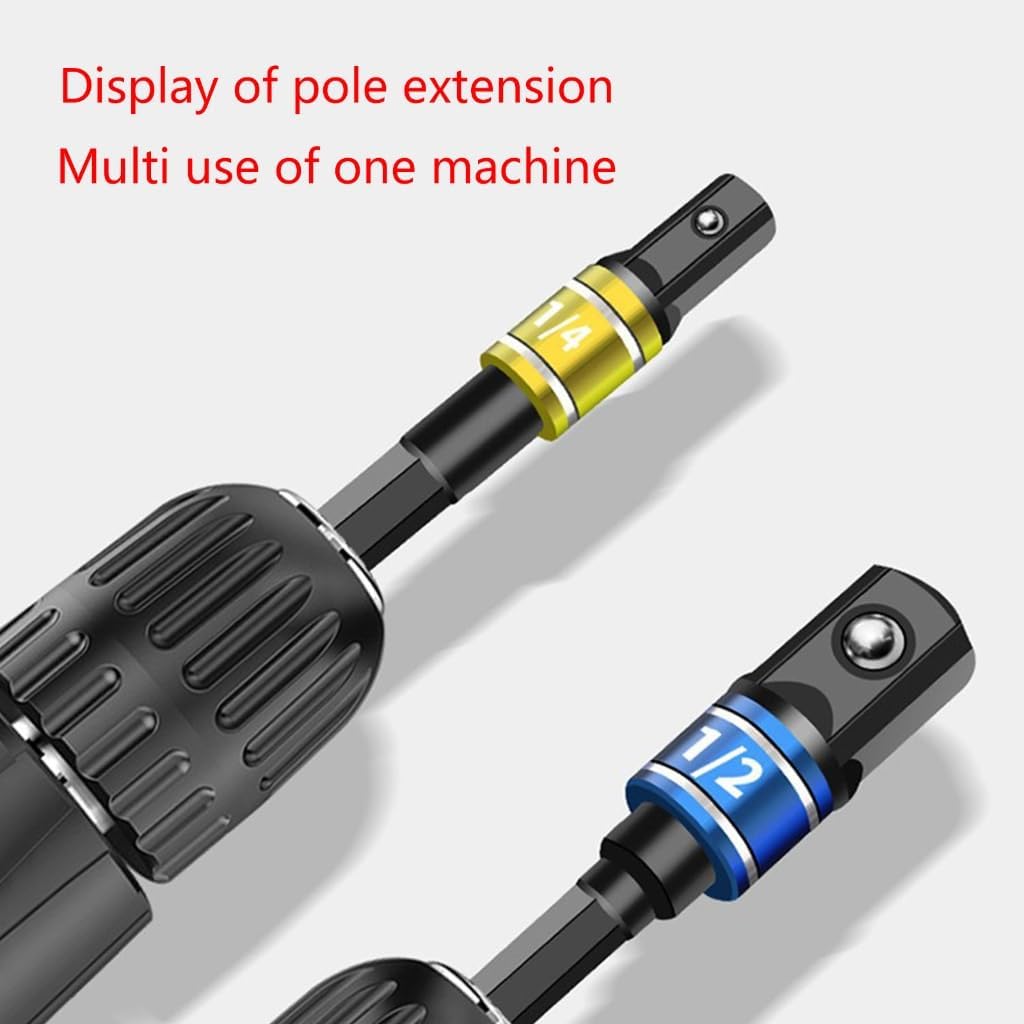 3Pcs Drill Socket Adapters Impacting Drill Extension Drill Bit Socket Adapters