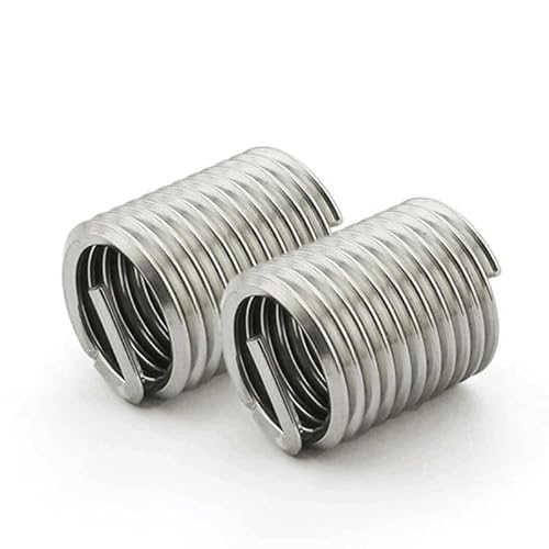 Image of Stainless Steel Fine Thread Insert, Screw Bushing Thread Repair Insert 304 SS Helical Sleeve M2-M24 2-50 Pcs(X 1.5D,M24x3 (2PCS))