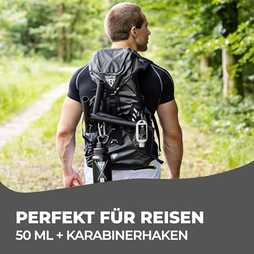 PULLUP & DIP Liquid Chalk 50ml - Flüssige Kreide für perfekten Grip beim Klettern, Bouldern, Gewichtheben & Calisthenics – Schnell trocknend, extra stark, staubfrei & ideal für unterwegs am Karabiner