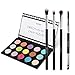 Eyeshadow Palette Docolor 15 Colors Scene Stealer Eye Shadow Palette & 4 PC Eye Makeup Brush Set, Highly Pigmented Matte Shimmer Makeup Palette With Eyeshadow Brushes Blending Cosmetic Eye Shadow