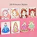 MiDeer 4-in-1 Dress Up Games Set, Princess Art Craft Kits with Makeup Books, Stickers & Diamond Painting, Mess-Free Safe DIY Art Activity, Travel Toys, Ideal Birthday for Girls 4-8+