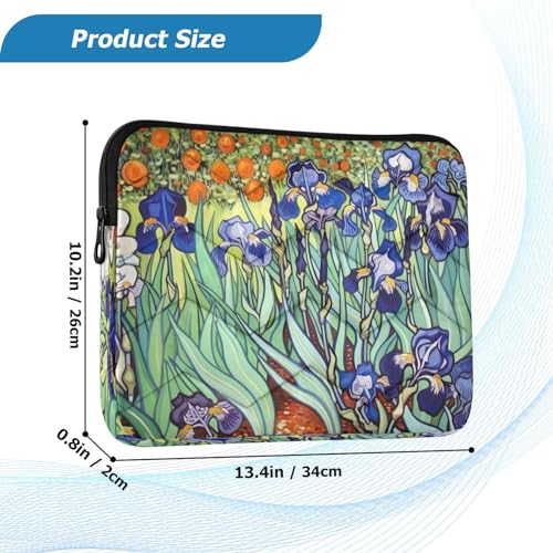 Funda para portátil de 13-14 pulgadas con diseño floral Iris Garden miniatura 3
