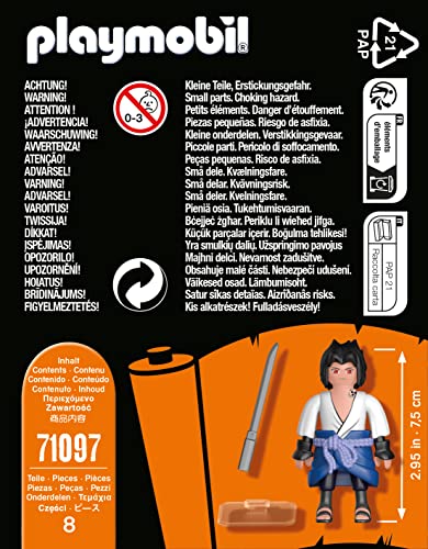 Playmobil 71097 Naruto: Sasuke Figure Set, Naruto Shippuden Anime Collectors Figure, Playset Suitable for Children and fans 5+ years - Image 4