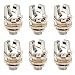 6Pcs Yootones 6.35mm Guitar Input Jack TS Mono Panel Mount Socket with Washer & Nut Solder Type Compatible with Electric Guitar Bass