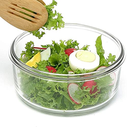 Dabeigouzfanhh bento box Tooboo Glass Lunch Box; Microwave Storage Box; Lunch Box; Lunch Box; with Lid, Round Bowl; Resistant to Transient Temperature Difference,Bento-Styled Lunch Solution Offers Dur