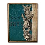Nice Butt Donkeys Tin Signs Funny Bathroom Sign Restroom Decor Antique Decor Funny Wall Art Funny Vi