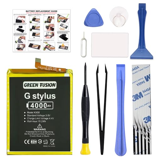 Image of GREEN FUSION for Moto G Stylus 2020 Replacement Battery, KX50 Battery for Moto G Pro & G Stylus & G8 Stylus, 4000mAh, with Repair Toolkit & Installation Guide