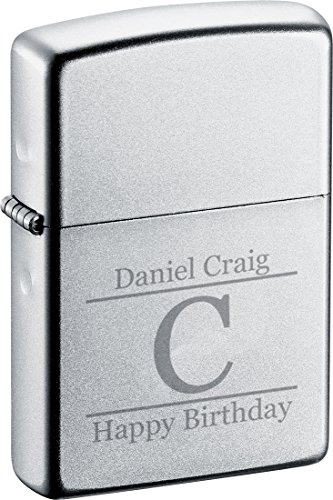 Encendedor Zippo Satin Chrome personalizado miniatura 4