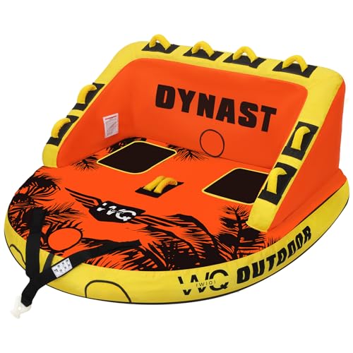 IWIQI Heavy-Duty Towable Tube for Boating, Boat Tubes with 840D Nylon Cover, Inflatable Water Sport Towables with Front Back Tow Points, Super Sofa Design