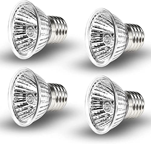 IOOTSEA 乌龟加热灯玳瑁灯泡:50W UVB 爬行动物加热灯泡,适用于蜥蜴、蛇、水族馆水生爬行动物两栖动物 - 玻璃容器加热灯和栖息地照明宠物用品