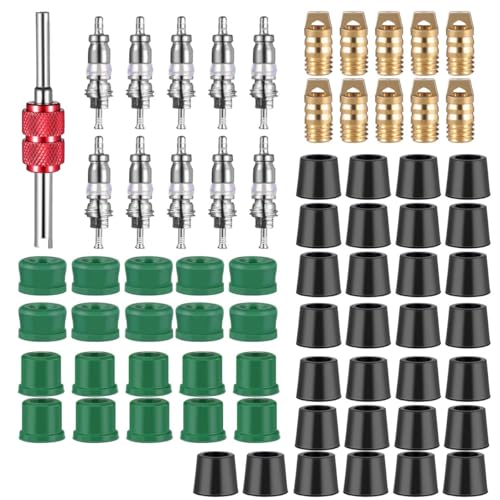 BDZMC 71 PCS Yellow Jacket HVAC Hose Gasket, Air Conditioning Valve Core Kit Repair Tool, 10PCS...