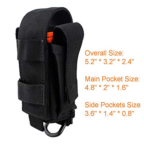 Depring Tool Holster Sheath Universal Multi Pockets Tool Organizer Heavy Duty Construction Molle Pouch (Black) #TOP6