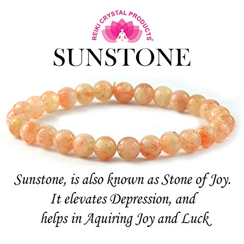 Image of Reiki Crystal Products Certified Natural Crystal Stone 8 mm Round Beads Bracelet for Men and Women | Reiki Charged Gemstone Bracelet | Multiple Stone Variants Available