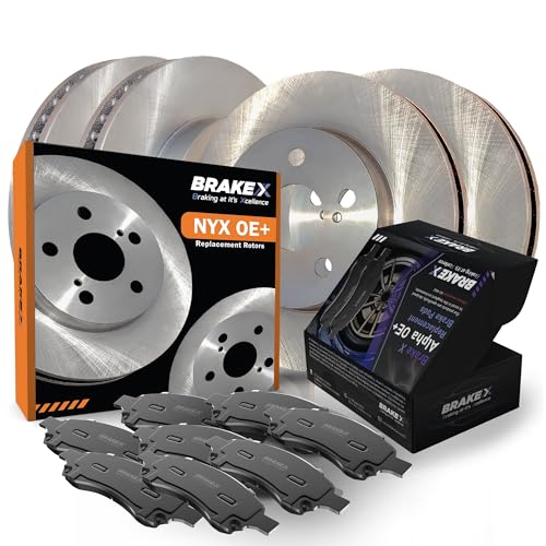 Brake X Front and Rear Brake Pads and Rotors Kit replacement for 2013-2016 Toyota Rav4 | NYX OE+...