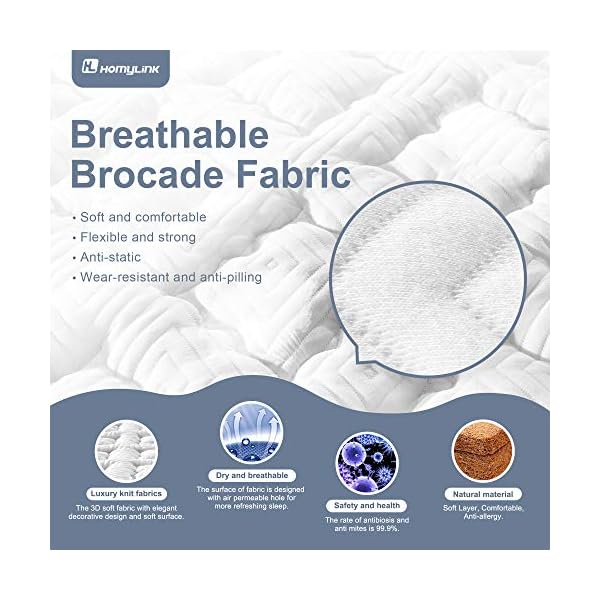 HomyLink Mattress Pocket Spring Memory Foam Mattresses Single Double 9-Zone Orthopaedic 23.5cm Height 3FT 4FT6 - Image 4