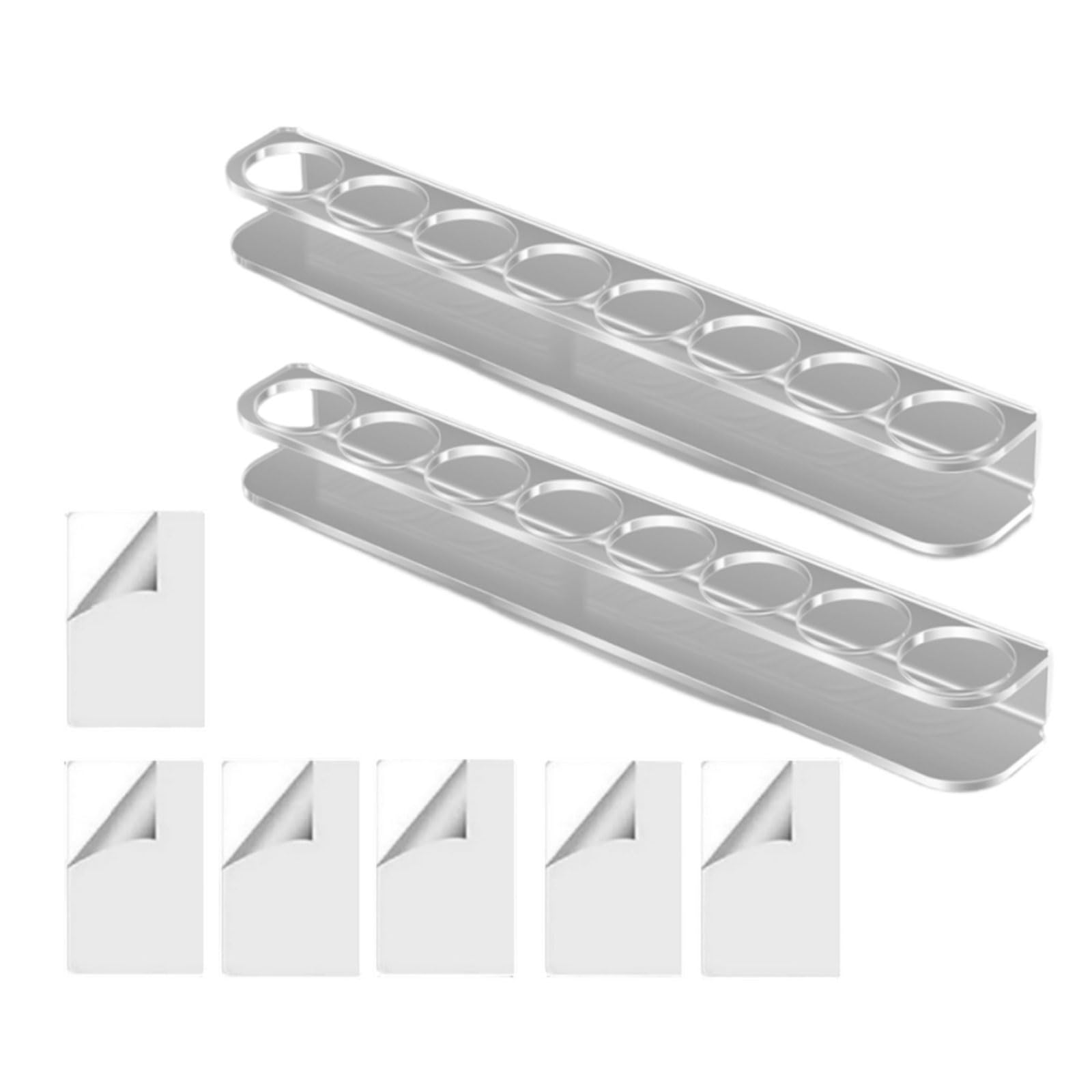 Shurhome 8 Slot Organiser for Vials Cosmetics and Lab Tubes Efficient Space Saving Storage Solution Transparency Medicine Bottle Rack