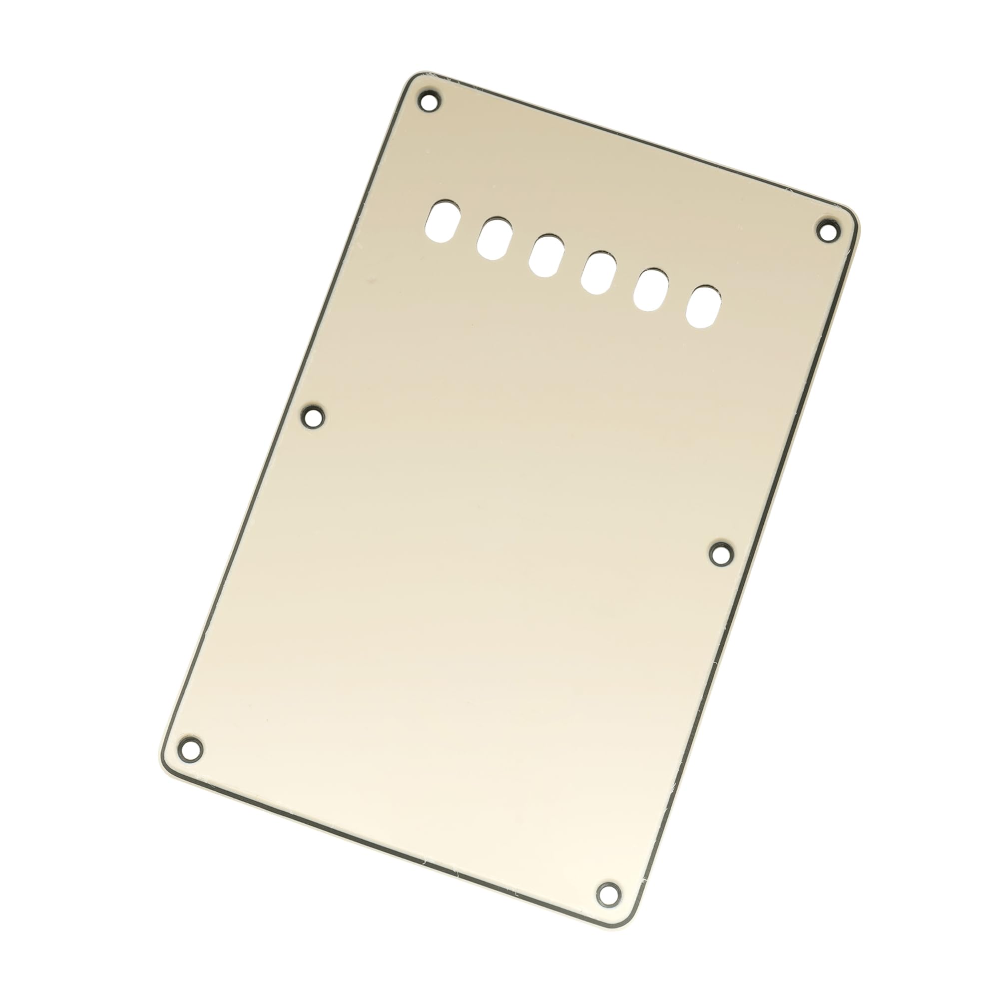 Musiclily 6 Hole ST Back Plate Tremolo Cavity Cover for China Squier Electric Guitar 3Ply Cream - Image 4