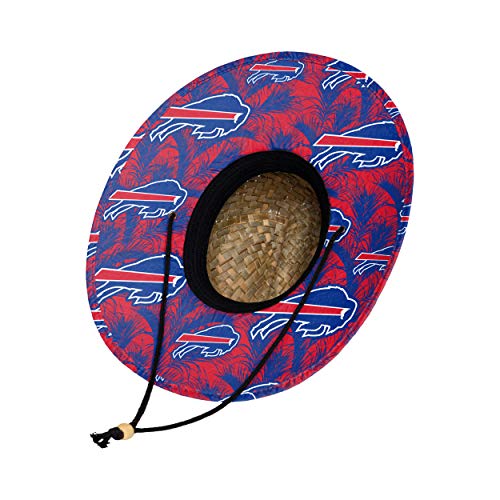 Image of NFL Team Logo Americana Floral Lifeguard Beach Straw Sun Hat