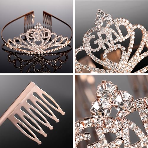 Yinkin 2026 Graduation Party Supplies Graduation Crown Tiara and Sash Kits Class of 2026 Grad Gifts for Women Grad Party(Class of 2026) by Yinkin - Image 4
