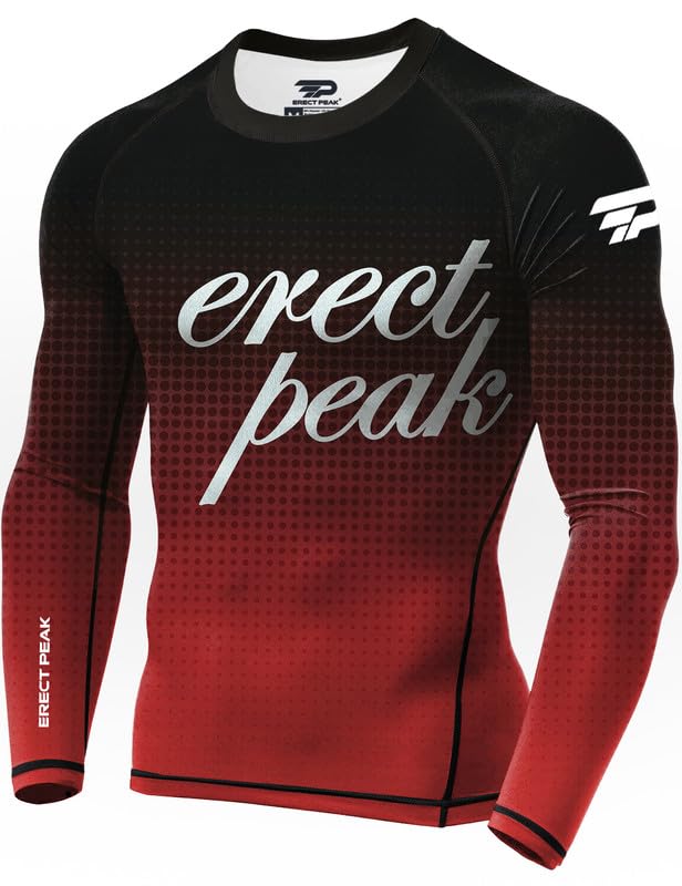 Men's UPF 50+ Long Sleeve Rashguard Shirt Sun Protection Beach Swim Shirt Quick Dry Surfing Shirt