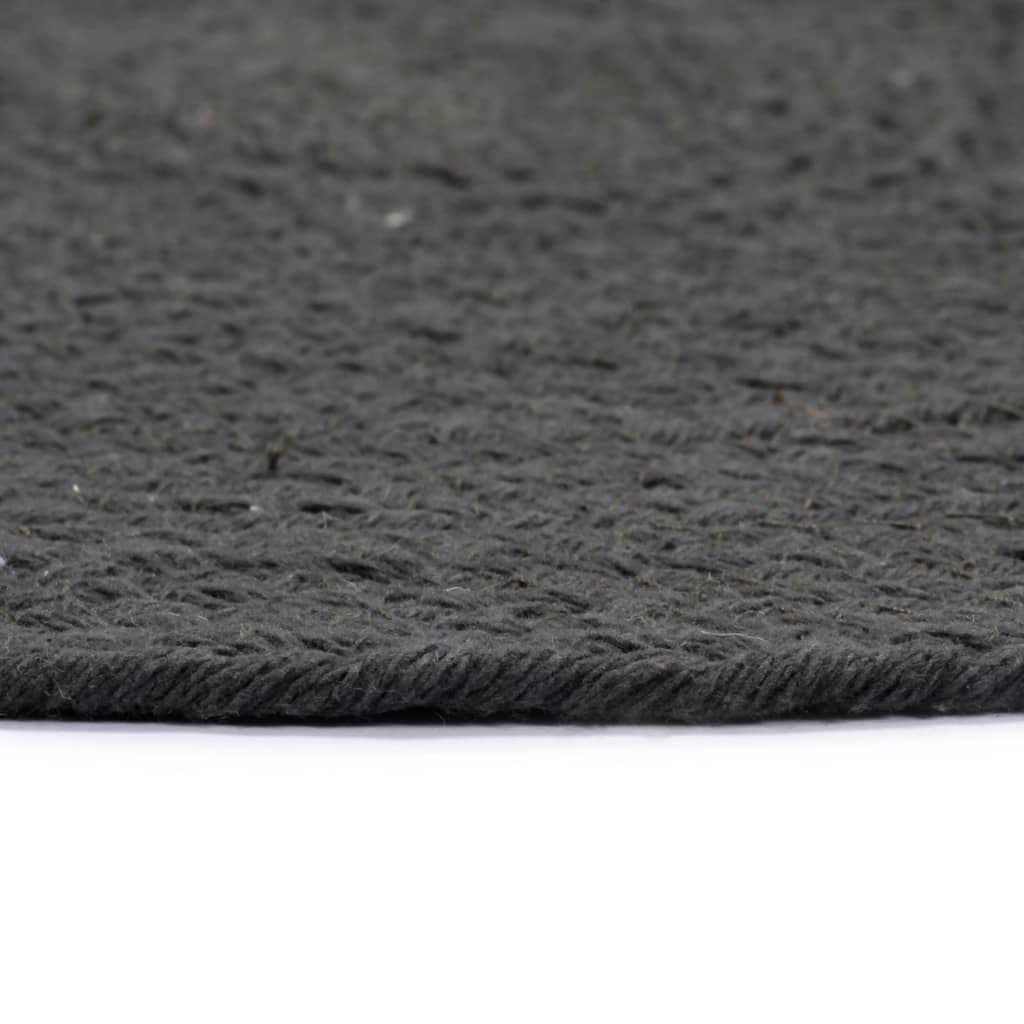 Manteles individuales 6 unidades, color gris oscuro, redondos, 38 cm, 100% algodón, hechos a mano, antideslizantes, lavables, para mesa de comedor, cocina, jardín, fiesta