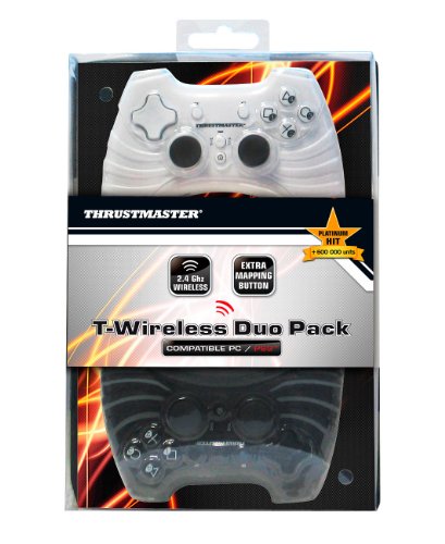 Pack de 2 Gamepad T Inalámbricos Thrustmaster Negros y Blancos para PC y PS3 2