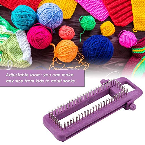 Taidda Sock Loom, Purple Sock Loom Adjustable Sock Loom Kit Knitting Board for Handmade Socks Scarf Hat Weaving Looms for Your Family - Image 3