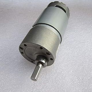 EdricShop DC Motor Geared Motor Jgb37-550 Large Torque Robot Carriage Motor High Power 12V Full Metal Gear Motor - (Speed(Rpm): 1300Rpm; Voltage(V): 12V)