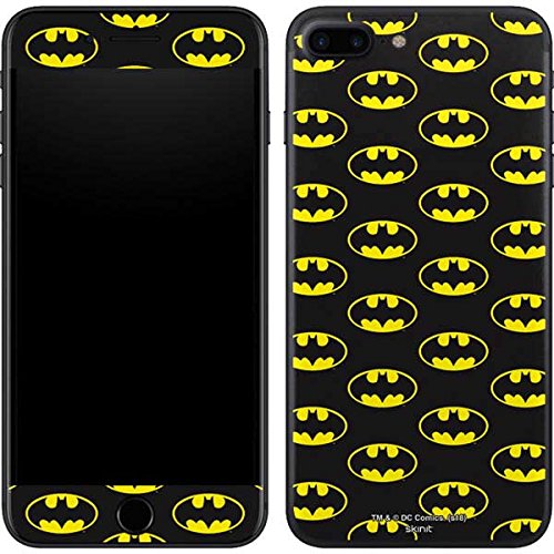 Skinit Decal Phone Skin Compatible with iPhone 8 Plus - Officially Licensed Warner Bros Batman Logo All Over Print Design