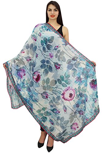 Scarf Wrap Floral Long Sarong Women Summer Shawl Scarves-Pure Silk