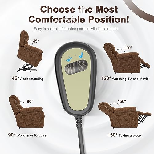 Yonisee Oversized Lift Chairs Recliner For Elderly With Massage And Heat, Overstuffed Wide Recliners, Recliner Chairs For Adults, Heavy Duty And Safety Motion With 2 Concealed Cup Holders #TOP4