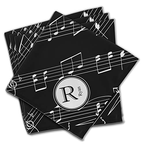 Servilletas de Tela con Notas Musicales Set 4 miniatura 1
