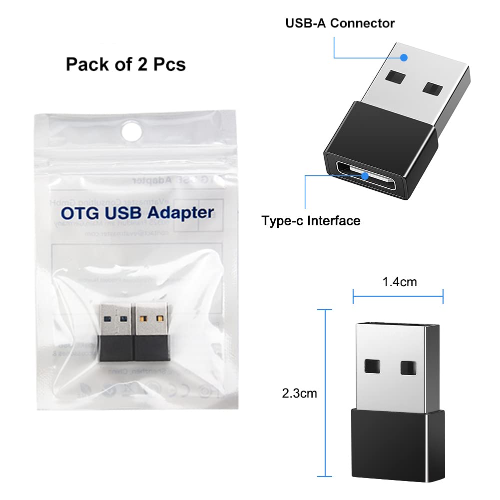 BORLTER CLAMP Adattatore USB C/Micro USB a USB 3.0, Adattatore USB C a USB, Convertitore Micro USB a USB, Cavo Adattatore OTG Compatibile con MacBook, Telefoni Android e Altro Ancora, Oro