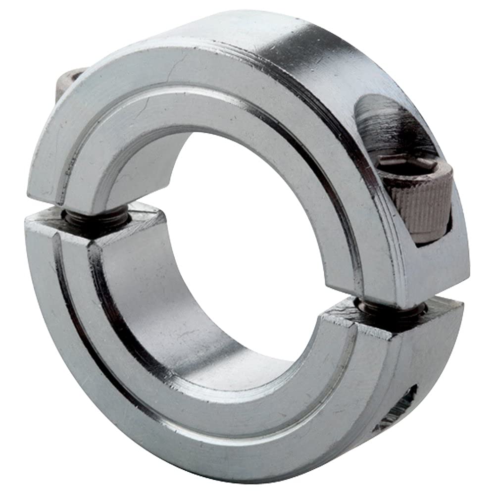 Climax Metal Products 2C-162-Z Two-Piece Clamping Shaft Collar, Mild Steel, Zinc Plating, 1-5/8