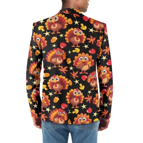 Men's Casual Blazer Long Sleeve Suit Jackets Sports Coats One Button Business Jacket with 2 Pocket Size XS-5XL4