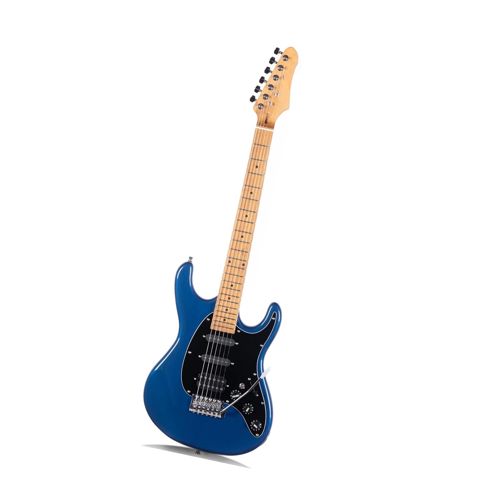 Gitary Elektryczne Pełnowymiarowe Gitara Elektryczna W Kolorze Niebieskim Solidny Korpus Poziom Podstawowy