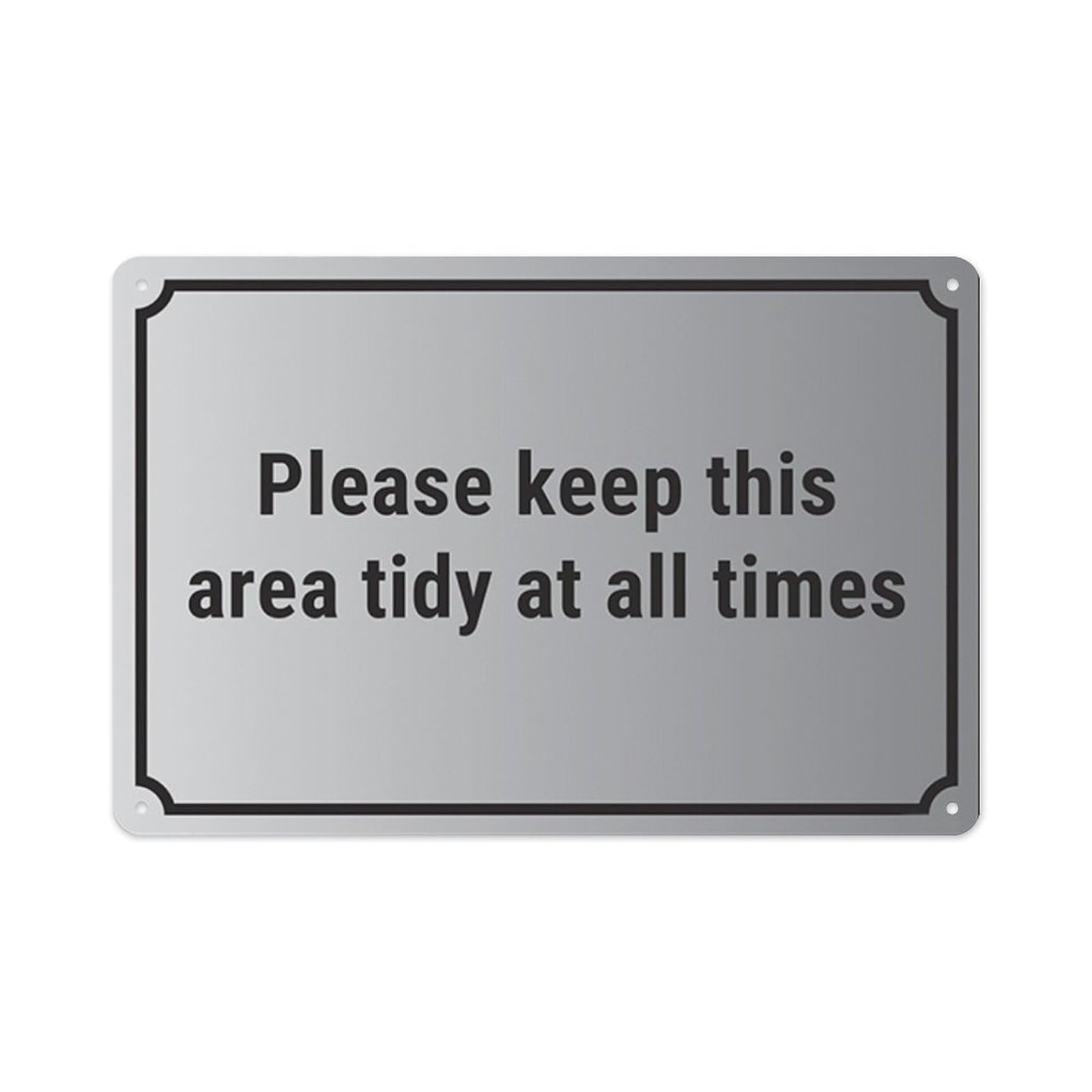 peiyeety Housekeeping Signs Aluminum Tin Warning Signs For Home Outdoor Garden 8X12 Inches