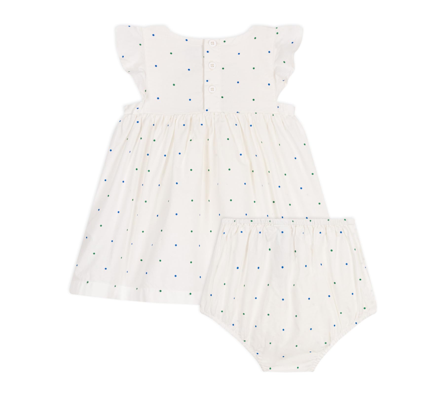 Petit Bateau A0cd5 Robe Manches Courtes et Bloomer Bébé Fille (Lot de 1)