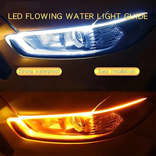 2x striscia led universali fari luce diurna