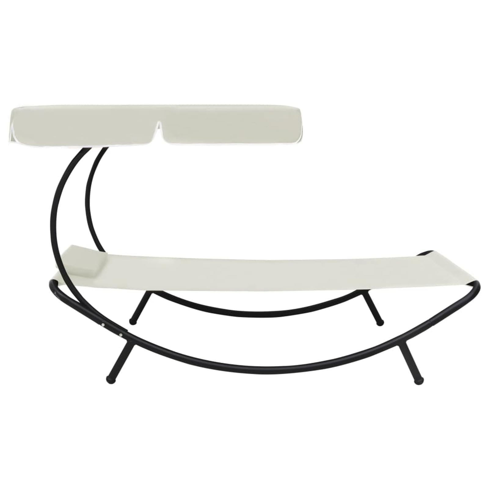 ShGaxin Lettino da giardino con baldacchino e cuscini color bianco crema, lettini da giardino all'aperto, sdraio da piscina, sdraio da giardino, lettino da giardino all'aperto, lettino da spiaggia