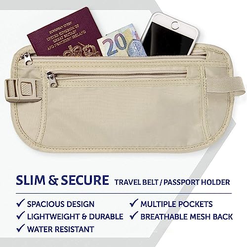 YuanYouTong-Secure-Travel-Money-Belt-Anti-Theft-Passport-Holder-Travel-Wallet-for-Men-Women-Hidden-Under-Clothes-Belt-Wallet-Security-Travel-Pouch-Waterproof-Waist-Bumbag-for-Money-Cards-and-Keys