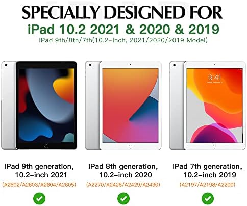 Dadanism iPad 9th/8th/7th Generation Case iPad 10.2 Inch (2021/2020/2019Model) Case Compatible with Official Smart Keyboard,Frosted Transparent Slim Hard PC Back Cover Fit iPad 10.2 inch - Clear