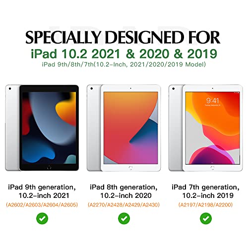 iPad 10.2 ケース 2021/2020/2019 Dadanism 【適格請求書発行可】 iPad 9 ケース 2021 第9世代/第8世代/第7世代 iPad 10.2インチ 2021/2020/2019モデル 半透明スマートカバー 保護ケース 高級PC 丈夫 耐久性 軽量 耐衝撃 取付簡単 スマートキーボードと一緒に使用可能 スマートカバー 透明
