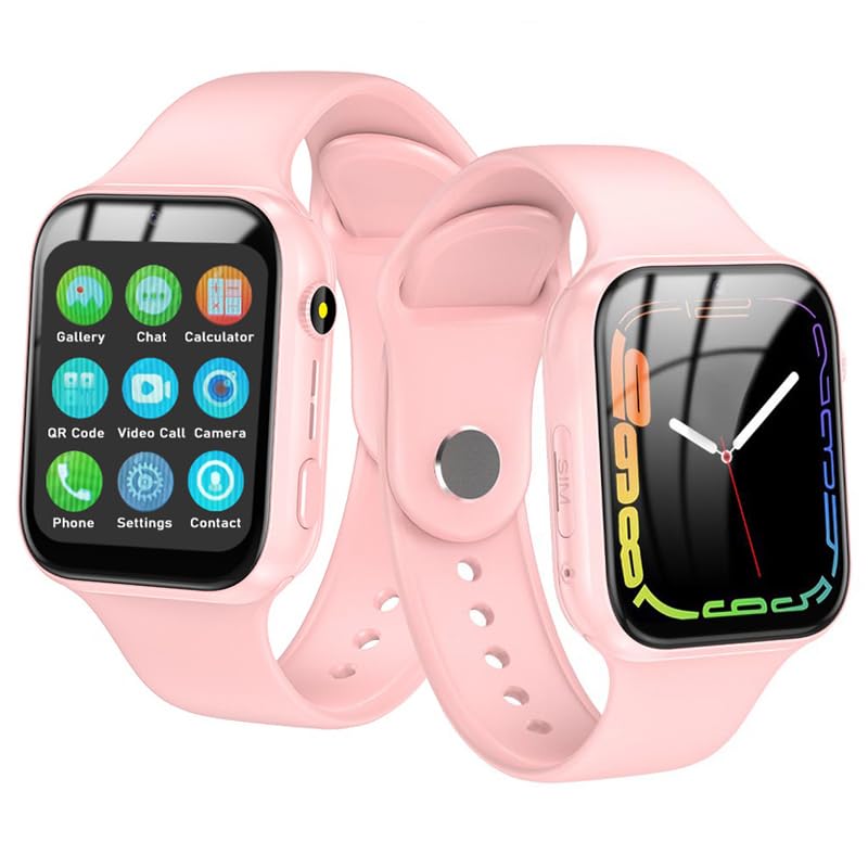SeTracker 'L1-Lite' Video & Voice Calling 4G Smartwatch for Kids | 4G/5G SIM Supported | Indoor Location Tracking, Camera, SOS | App Control | Voice Chat | Long Battery Life - Pink