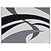 Stylish Camping Outdoor Patio / RV Camping Mat - Swirl (Black/White, 9-Feet x 12-Feet)
