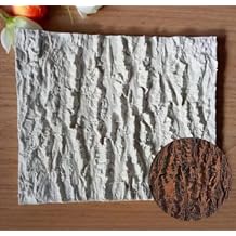 Flexible Silicone Concrete Stamp Mold - Realistic Tree Bark Texture - 7.5"x6"x0.4" for Concrete, Mortar & Plaster - Ideal for Walls, Columns, Crafts, DIY Home Decor & Landscaping Projects