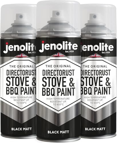 JENOLITE Directorust Vernice spray per barbecue e stufa - Nero