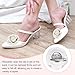 M METERXITY 2-Pack Decorative Rose Shoe Clips, Faux Leather Removable Fashion Flower Shoe Clips Buckle for Women Dress/Shoes/Heel, Brooches Charm Embellishments [Beige]
